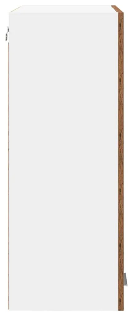 vidaXL Κρεμαστό ντουλάπι με αποθήκευση Παλιό ξύλο 60 x 31 x 80 εκ.