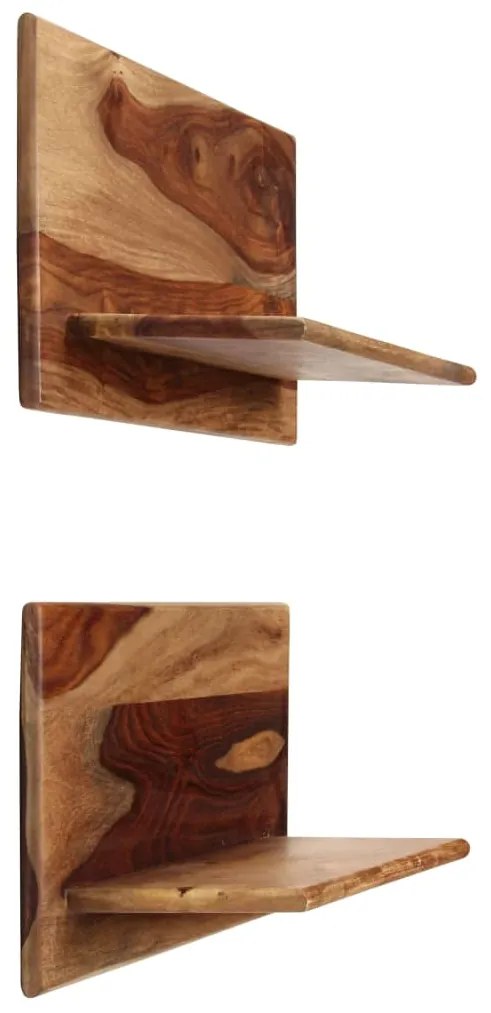 vidaXL Ράφια Τοίχου 2 τεμ. 58 x 26 x 20 εκ. από Μασίφ Ξύλο Ακακίας