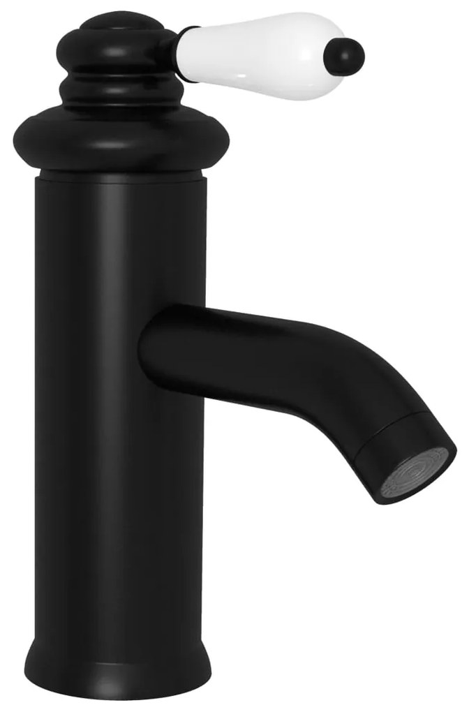 vidaXL Μπαταρία Νιπτήρα Μπάνιου Μαύρη 130 x 180 χιλ.