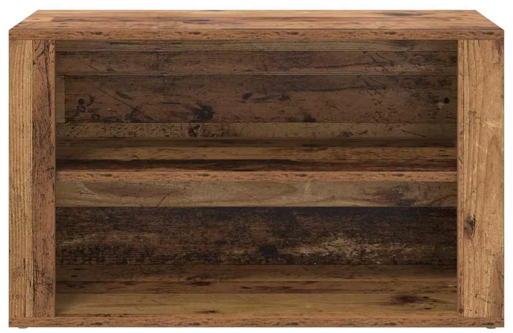 vidaXL Ράφι Παπουτσιών Παλαιό ξύλο 75 x 35 x 45 εκ. Επεξεργασμένο ξύλο