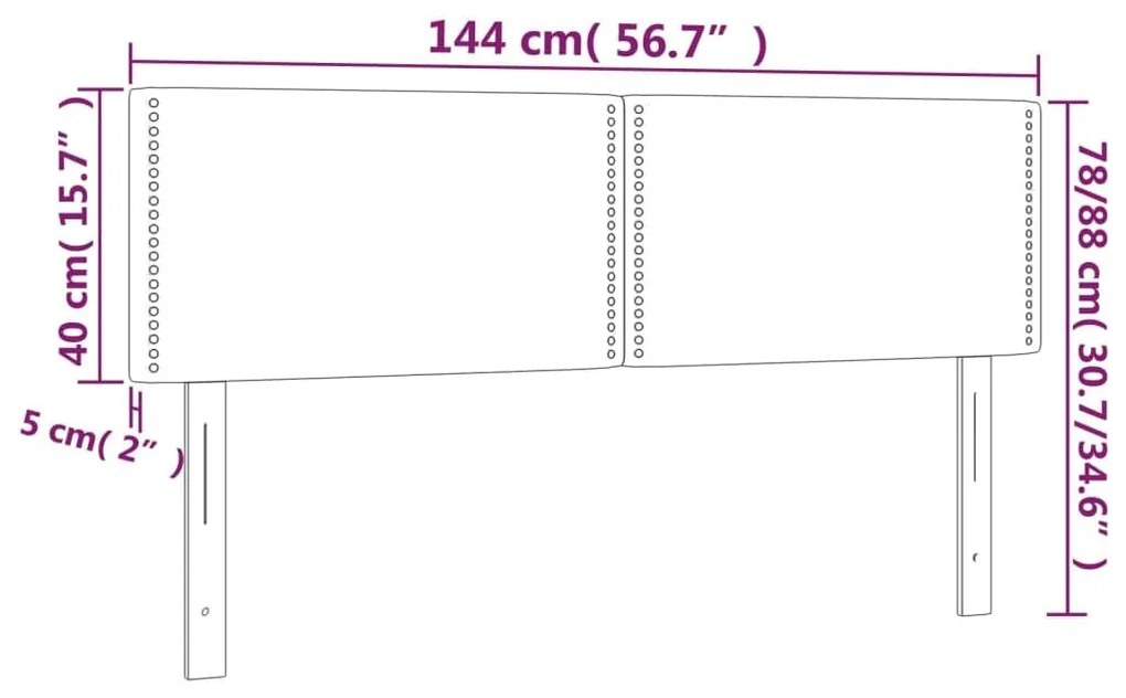 Κεφαλάρια Κρεβατιού 2 τεμ. Πράσινα 72x5x78/88 εκ. Υφασμάτινα - Πράσινο