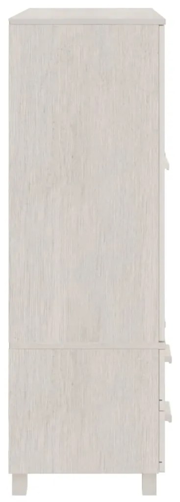 vidaXL Ντουλάπα HAMAR Λευκή 99 x 45 x 137εκ. από Μασίφ Ξύλο Πεύκου
