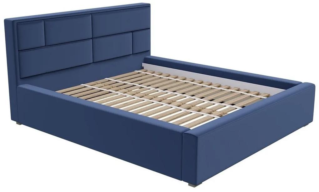 Κρεβάτι Pomona 104, Διπλό, Μπλε, 160x200, Ταπισερί, Τάβλες για Κρεβάτι, 180x223x93cm, 91 kg | Epipla1.gr