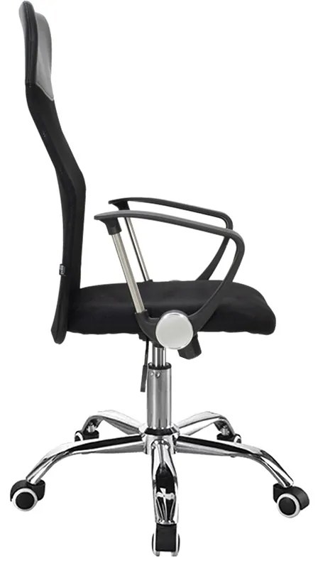 Καρέκλα γραφείου Lila II με ύφασμα mesh σε μαύρη απόχρωση 61x59x109.5-123