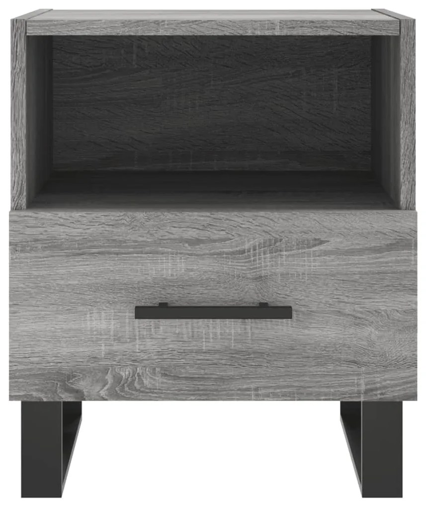 vidaXL Κομοδίνα 2 τεμ. Γκρι Sonoma 40 x 35 x 47,5 εκ. Επεξεργ. Ξύλο