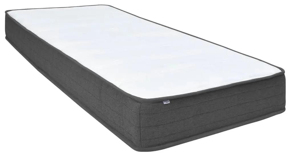 Κρεβάτι Boxspring Σκούρο Γκρι 200 x 200 εκ. Υφασμάτινο - Γκρι