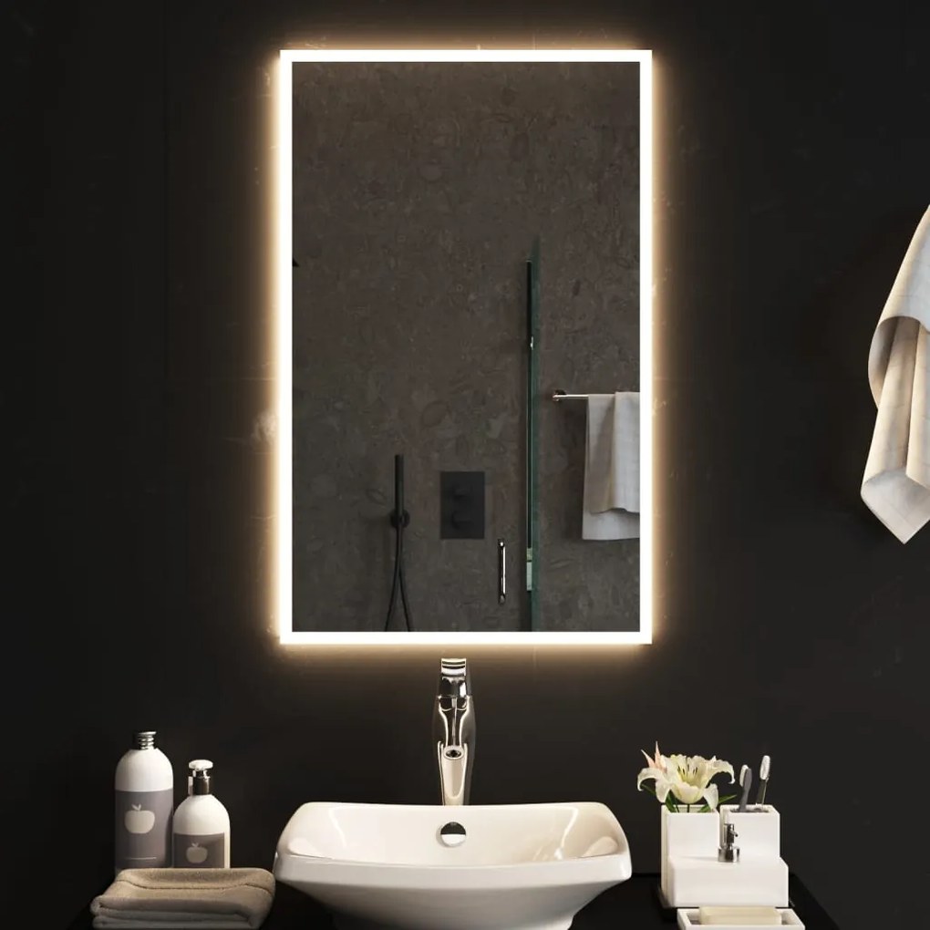 vidaXL Καθρέφτης Μπάνιου με LED 50x80 εκ.