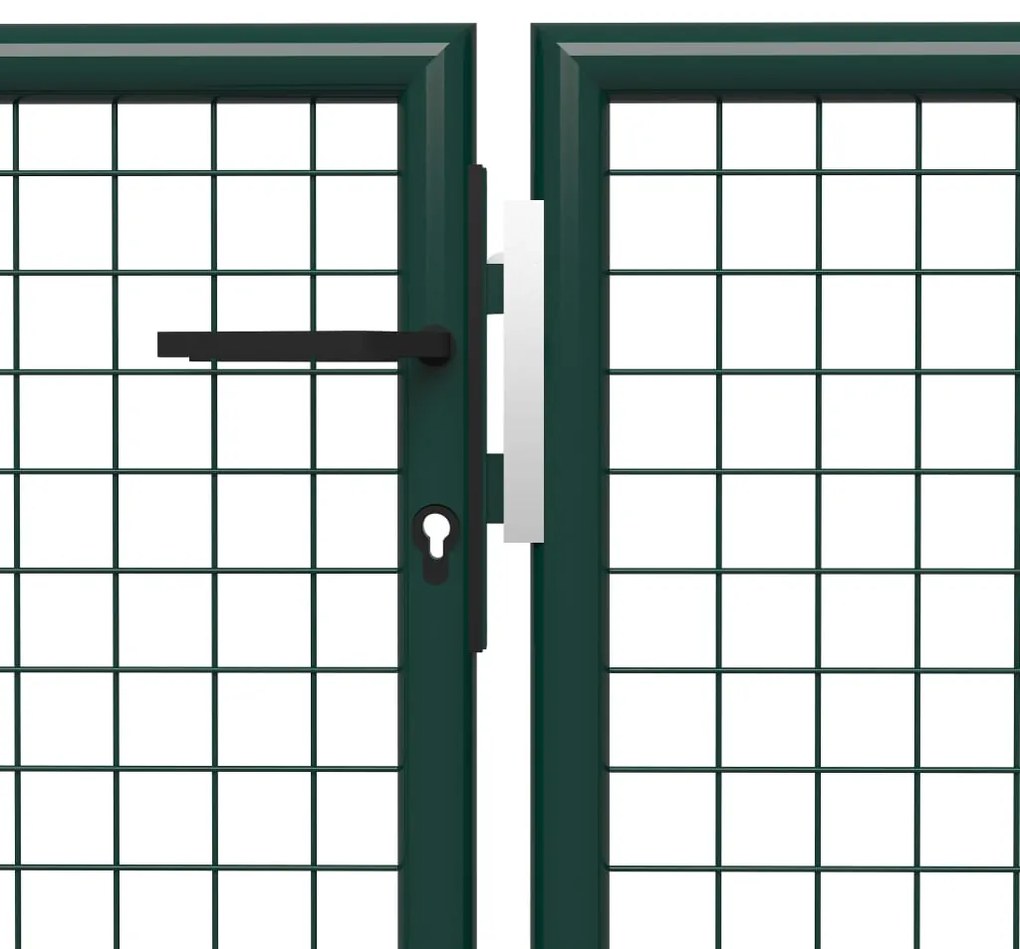 vidaXL Πόρτα Κήπου Πράσινη 500x75 εκ. από Ατσάλι