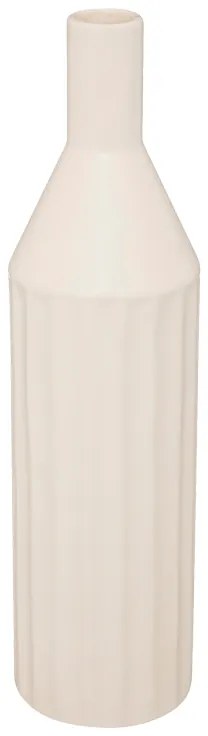 Βάζο Drego pakoworld κεραμικό σε μπεζ απόχρωση Φ8x30εκ 199-000632