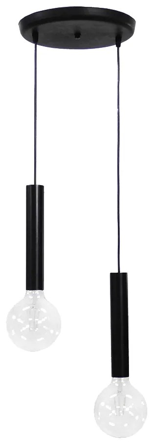 Φωτιστικό Οροφής Δίφωτο Heronia Minimal 34-0192 Black