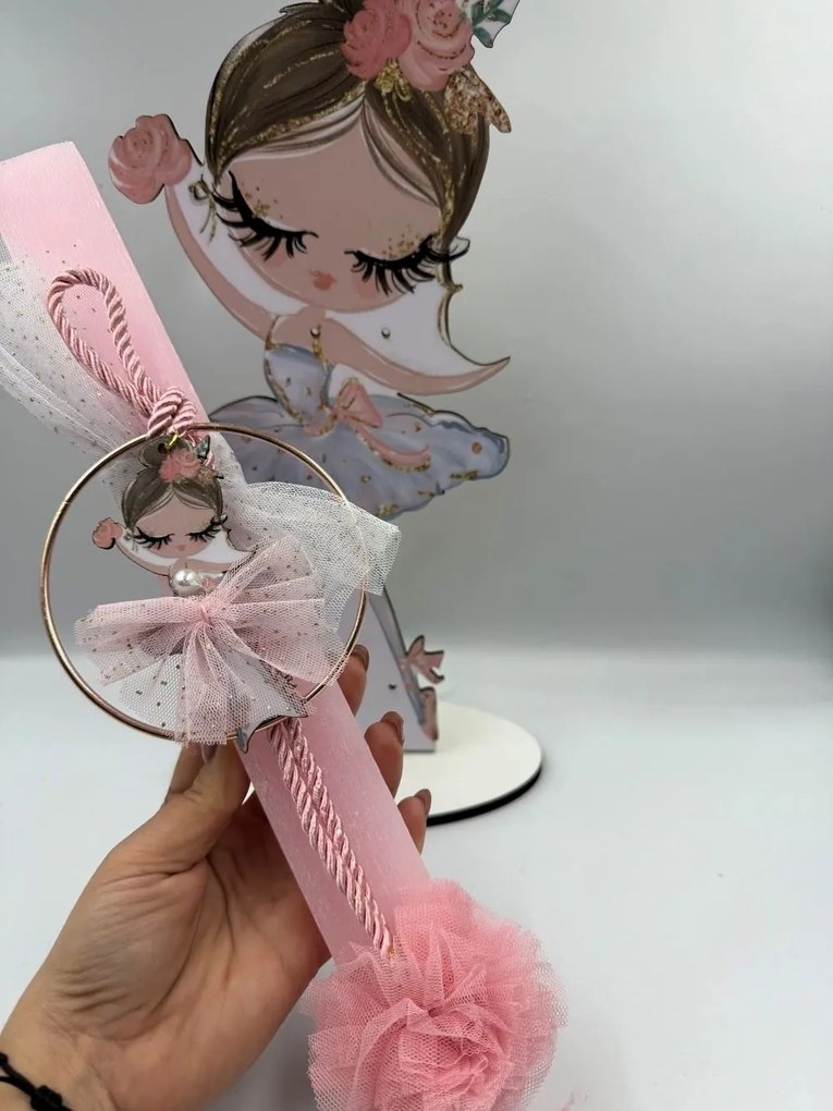 Μπαλαρίνα Αρωματική λαμπάδα - Λευκό