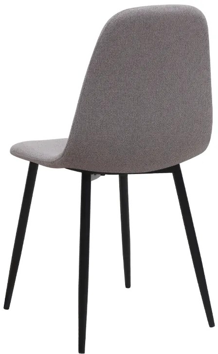 Καρέκλα τραπεζαρίας Iris Megapap ανοιχτό μπεζ ύφασμα - μεταλλικό μαύρο πόδι 43x50x85εκ.