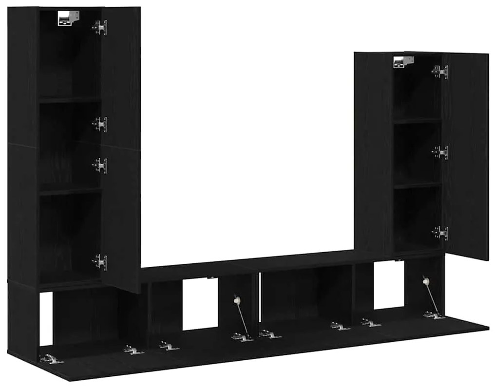vidaXL Σετ επίπλου τηλεόρασης 6 pcs Μαύρη δρυς 30.5 x 30 x 110 εκ.
