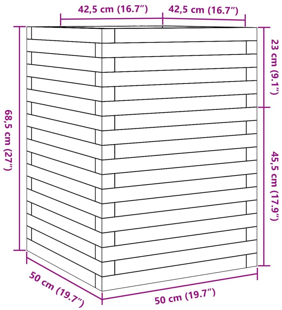 ΖΑΡΝΤΙΝΙΕΡΑ ΚΑΦΕ ΚΕΡΙΟΥ 50X50X68,5 ΕΚ. ΑΠΟ ΜΑΣΙΦ ΞΥΛΟ ΠΕΥΚΟΥ 3282466