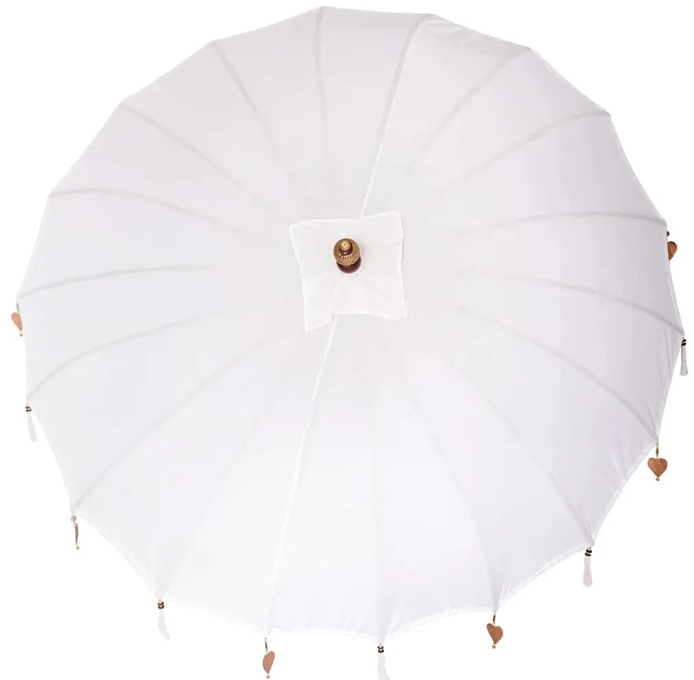 vidaXL Μπαλινέζικη Ομπρέλα Κρεμ (210-220) x 260 εκ.