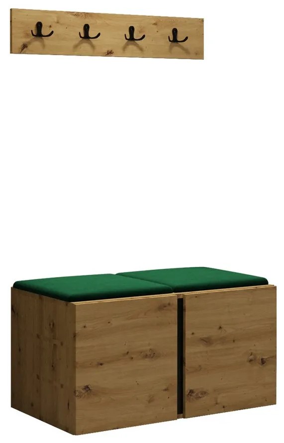Σετ διαδρόμου Hartford 275, 84x46cm, 27 kg, Artisan δρυς, Ταπισερί, Πλαστικοποιημένη μοριοσανίδα, Τοίχου, Εντοιχισμένη | Epipla1.gr