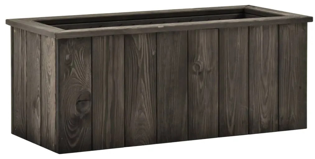 vidaXL Ζαρντινιέρα Υπερυψωμένη Σκ. Γκρι 74x32x30 εκ. Μασίφ Ξύλο Πεύκου