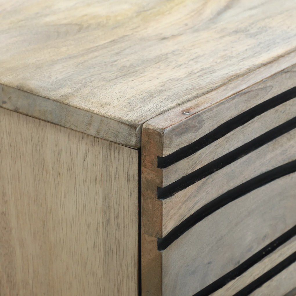 vidaXL Κομοδίνα με συρτάρι Λευκό και Μαύρο 50 x 33 x 60 εκ