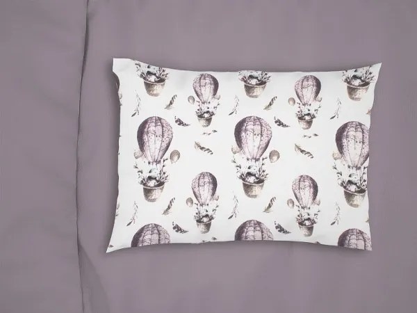 Μαξιλαροθήκη Φανελένια Bebe 35x45εκ. Hot Air Balloon 78 Lilac DimCol