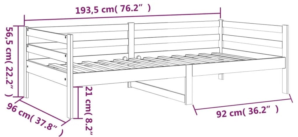 ΚΑΝΑΠΕΣ ΚΡΕΒΑΤΙ ΚΑΦΕ ΜΕΛΙ 90 X 190 ΕΚ. ΑΠΟ ΜΑΣΙΦ ΞΥΛΟ ΠΕΥΚΟΥ 814637