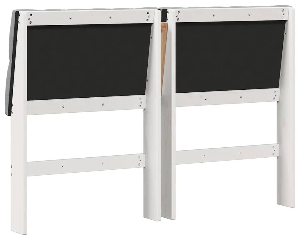 vidaXL Ταπετσαρισμένο κεφαλάρι Ανοιχτό γκρι 160 cm