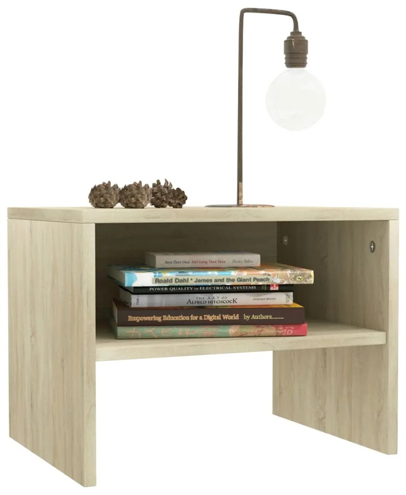 vidaXL Κομοδίνο Χρώμα Sonoma Δρυς 40 x 30 x 30 εκ. από Επεξ. Ξύλο