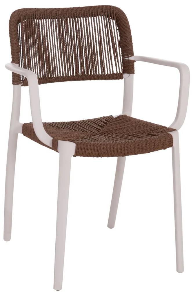 ΠΟΛΥΘΡΟΝΑ ΕΞ.ΧΩΡΟΥ STRIDER HM6391.01 ΛΕΥΚΟ ΠΟΛΥΠΡΟΠΥΛΕΝΙΟ--ΚΑΦΕ ΣΧΟΙΝΙ 57x53x80Υεκ.