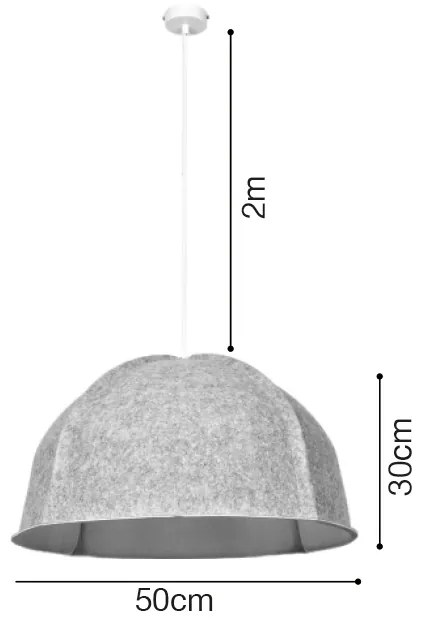 Acoustic Light 1xE27 Pendant Light D:50x30cm (4061) - 4061