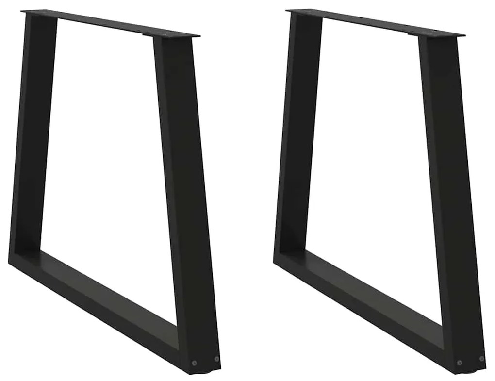 vidaXL Πόδια Τραπεζαρίας Σχήματος V 2 τεμ. Μαύρο 90x(72-73,3) εκ. Ατσάλι