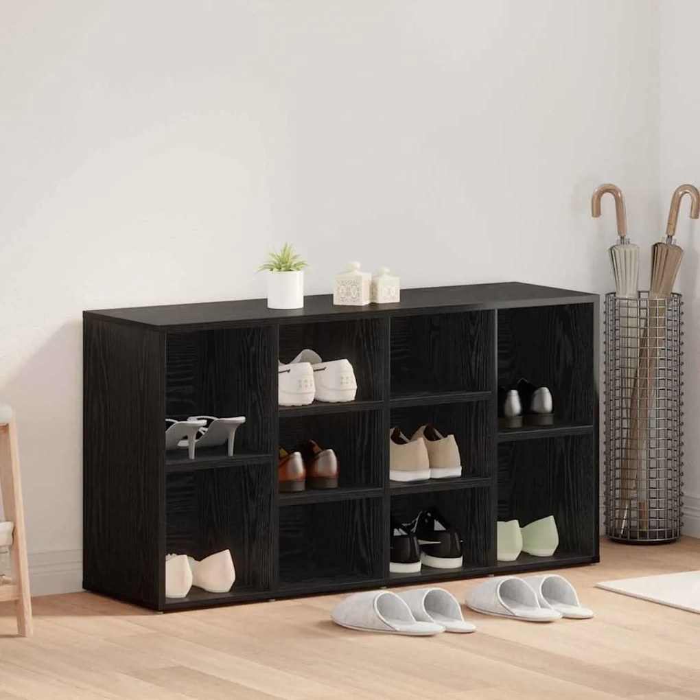 Πάγκος για παπούτσια με ράφι Μαύρη Οξυά 103 x 30 x 54,5 εκ