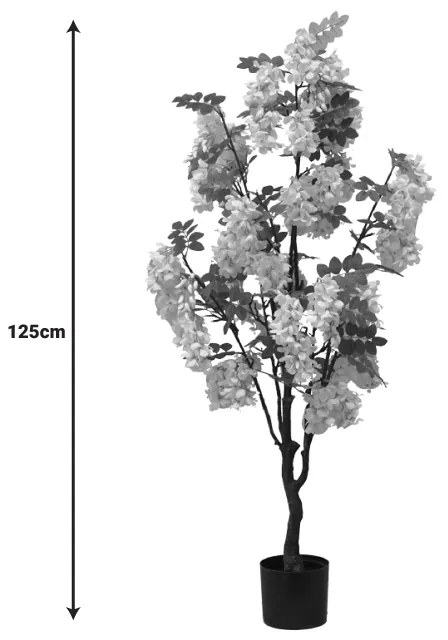 ΔΙΑΚΟΣΜΗΤΙΚΟ ΦΥΤΟ BEAN FLOWERS ΣΕ ΓΛΑΣΤΡΑ INART ΛΕΥΚΟ PP Υ125ΕΚ