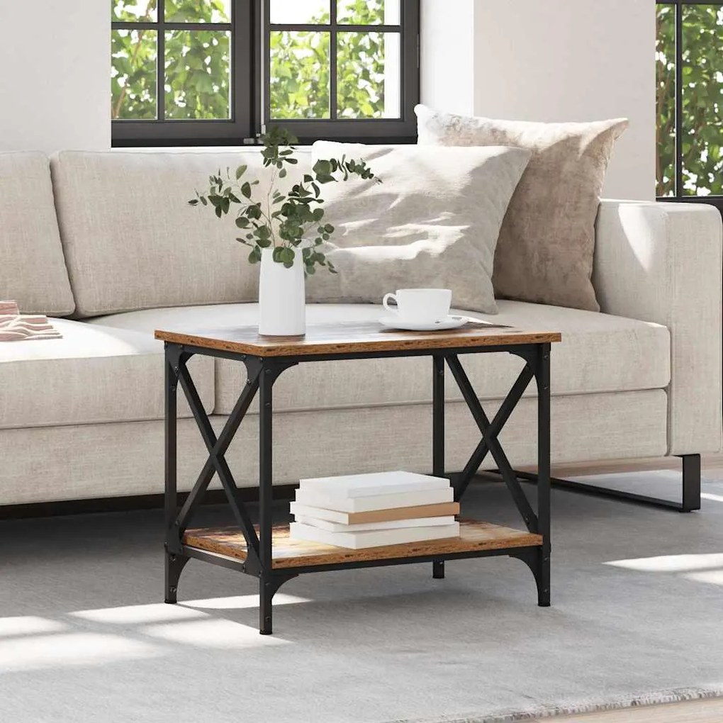 vidaXL Τραπεζάκι Πλευράς Παλιό ξύλο 55 x 38 x 45 εκ Επεξεργασμένο ξύλο