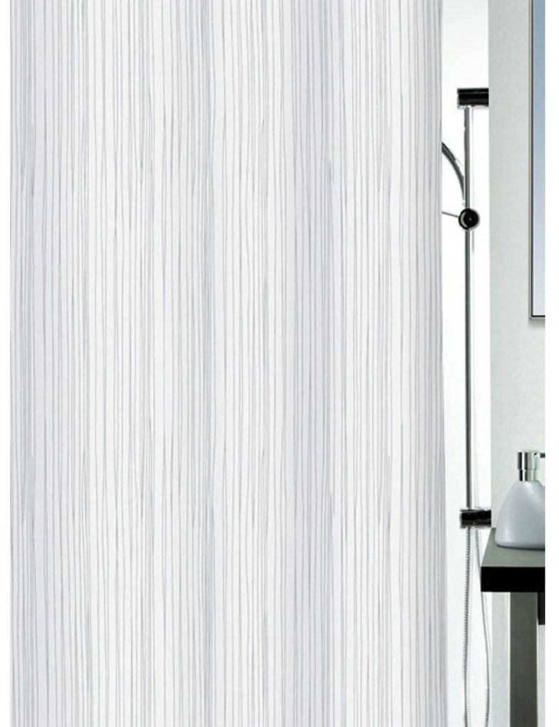 Κουρτίνα Μπάνιου Raya 02155.001 White 180X200cm Spirella 180Πx200Υ 180x200cm Πολυέστερ