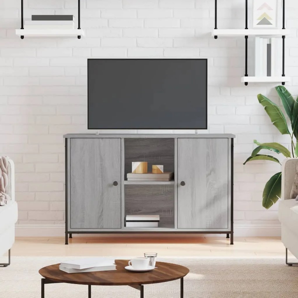 vidaXL Έπιπλο Τηλεόρασης Γκρι Sonoma 100x35x65 εκ. από Επεξεργ. Ξύλο