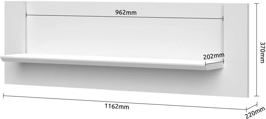 Ράφι κρεμαστό Spike-Μήκος: 116 εκ.