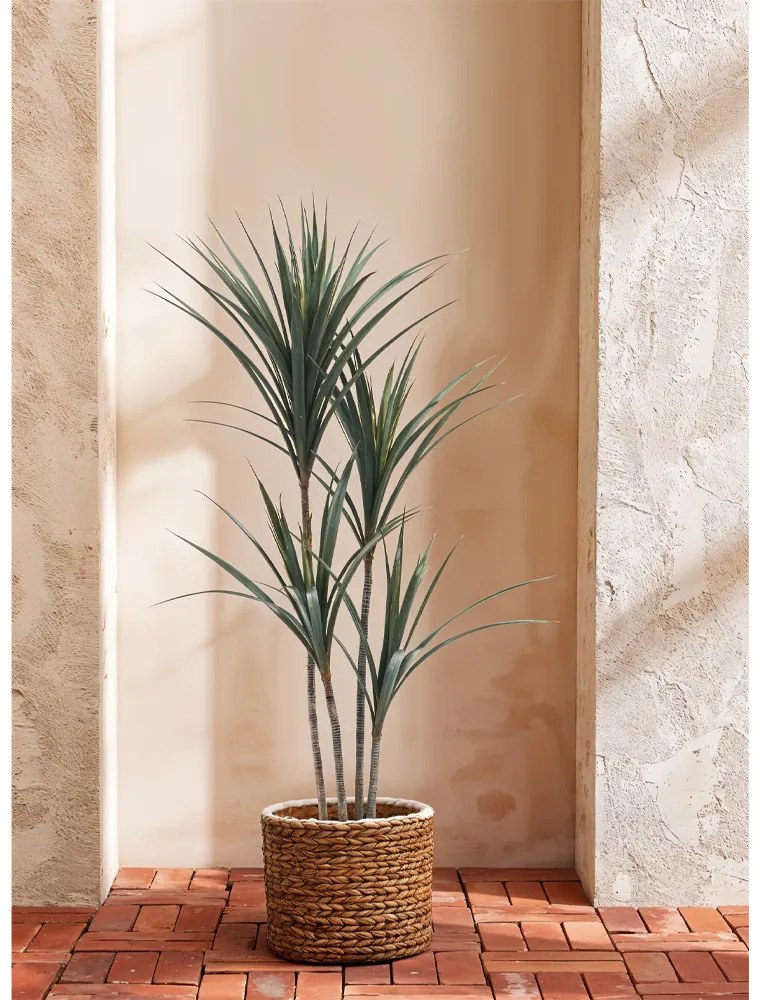 YUCCA ΤΕΧΝΗΤΟ ΦΥΤΟ ΣΕ ΓΛΑΣΤΡΑ PE ΠΡΑΣΙΝΟ H130cm - 032219
