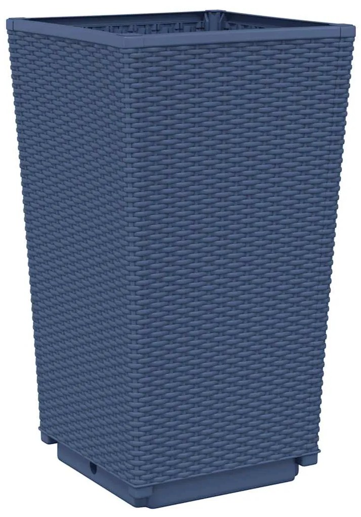 vidaXL Ζαρντινιέρες Κήπου 4 τεμ. Μπλε Γκρι 32,5x32,5x57 εκ. Πολυπροπυλένιο