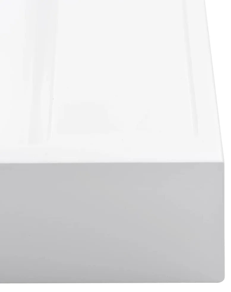Νιπτήρας Λευκός 50x50x12,3 εκ. Συνθετικός από Τεχνητό Μάρμαρο - Λευκό