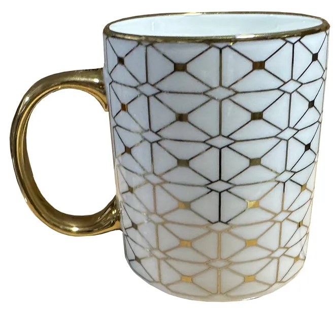 GOLDIE C ΚΟΥΠΑ NEW BONE CHINA ΛΕΥΚΟ ΧΡΥΣΟ D8,3xH10,5cm - 028841 - 028841