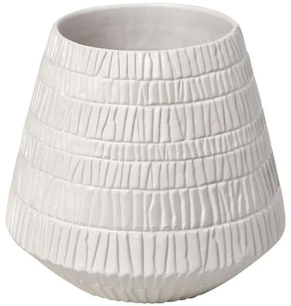 Διακοσμητικό Βάζο Scratched NFU502 25x25x22,5cm White Espiel Porcelain