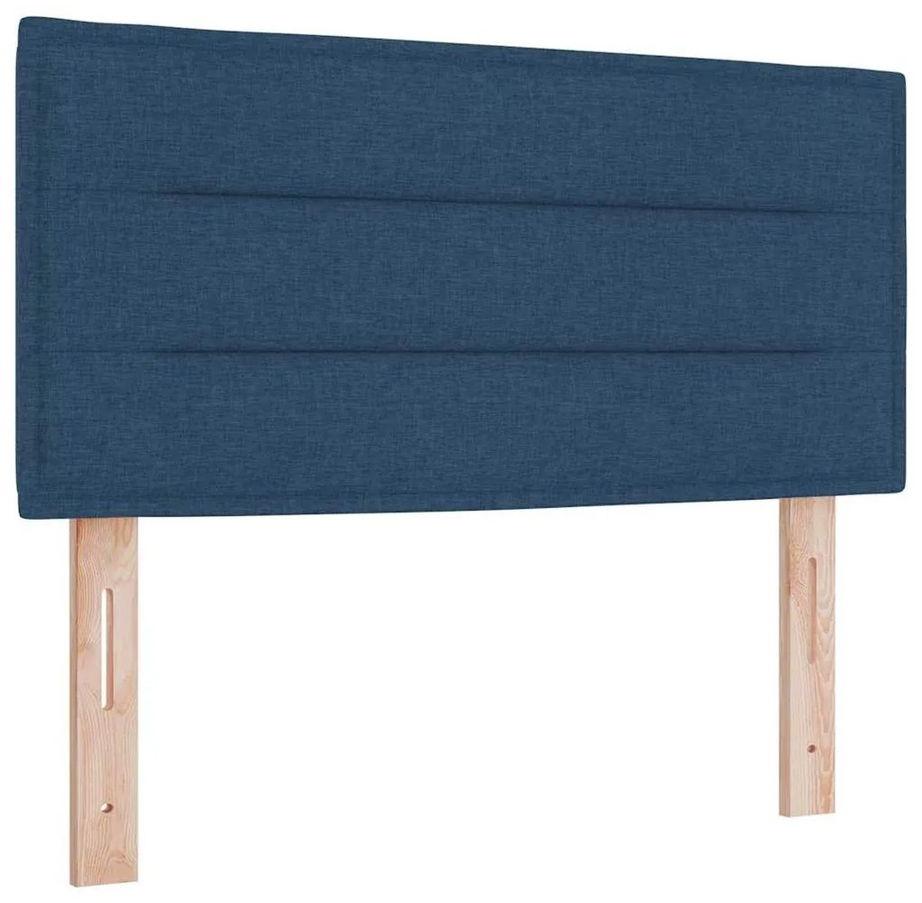 vidaXL Κρεβάτι box spring με στρώμα με στρώμα Μπλε 80 x 200 cm