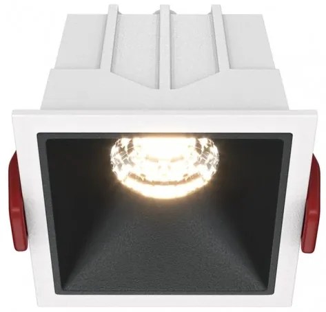 Χωνευτό Σποτ Οροφής Alfa LED 10W 3000K Μαύρο-Λευκό DL043-01-10W3K-SQ-WB MAYTONI DL043-01-10W3K-SQ-WB Ασπρόμαυρο