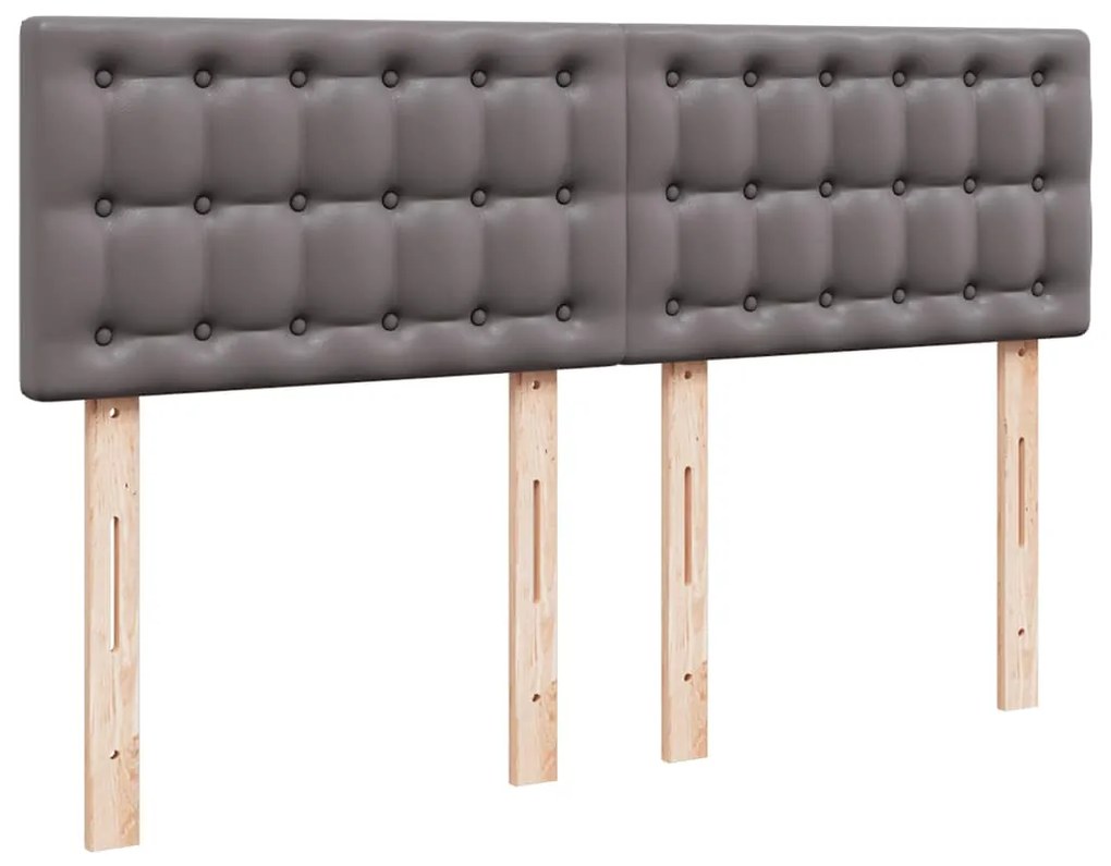 Οθωμανικό κρεβάτι με στρώμα Γκρι 140x200cm Faux Leather 3311311