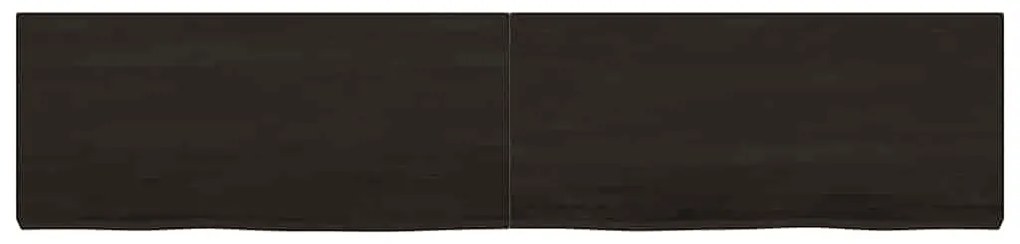 vidaXL Ράφι Τοίχου Σκούρο Καφέ 180x40x(2-6) εκ. Επεξ. Μασίφ Ξύλο Δρυός