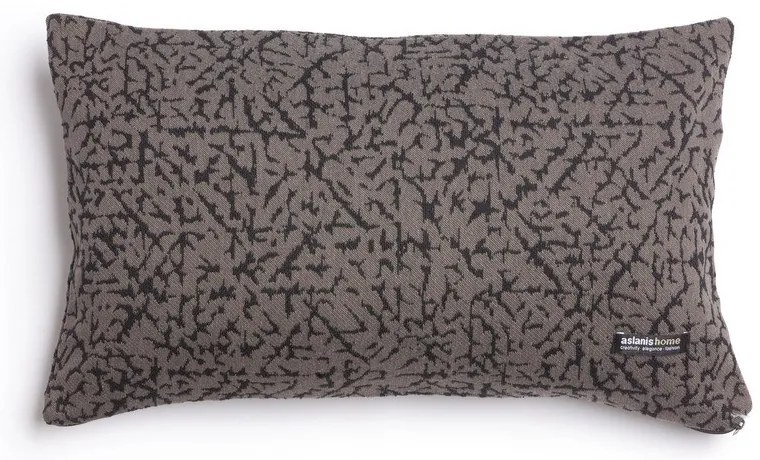 Μαξιλαροθήκη Διακοσμητική Athos Classic Choco-Black Aslanis Home 30X50 Βαμβάκι-Chenille
