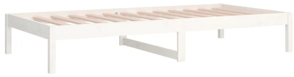 vidaXL Καναπές Κρεβάτι Χωρίς Στρώμα Λευκό 90x200 εκ. Μασίφ Ξύλο Πεύκου