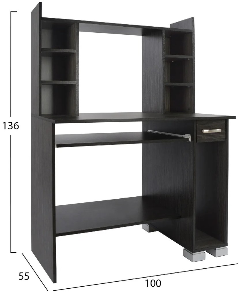 ΓΡΑΦΕΙΟ ΥΠΟΛΟΓΙΣΤΗ CHARLEY ZEBRANO HM2039.01 100x55x136 εκ.