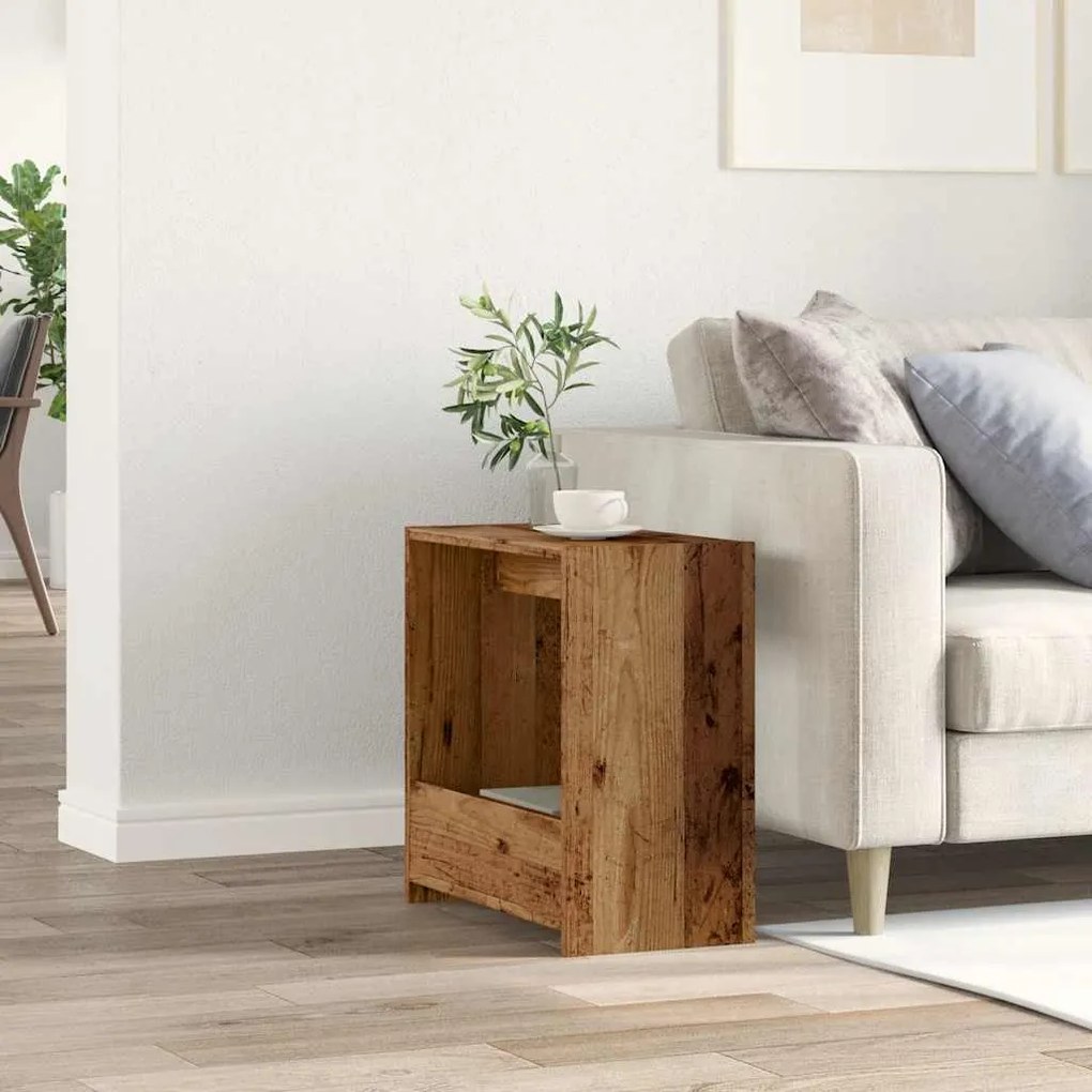 vidaXL Side Table Παλιό ξύλο 50x26x50 cm Κατασκευασμένο ξύλο