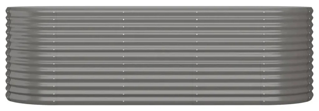 vidaXL Ζαρντινιέρα Γκρι 224x80x68 εκ. Γαλβανισμένος χάλυβας