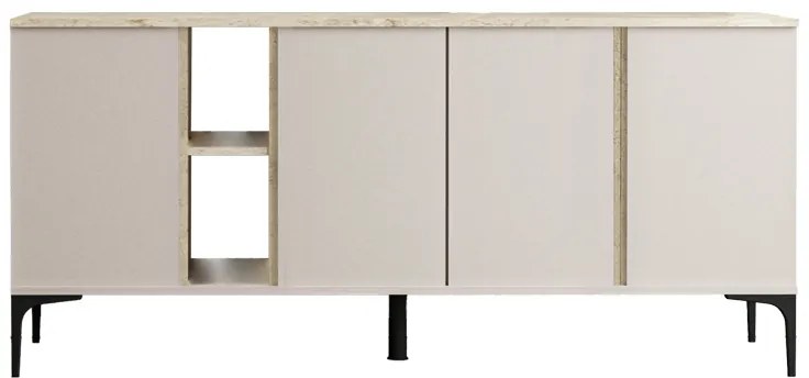Μπουφές Vetine pakoworld σε λευκή απόχρωση 180x45x80εκ (1 τεμάχια)